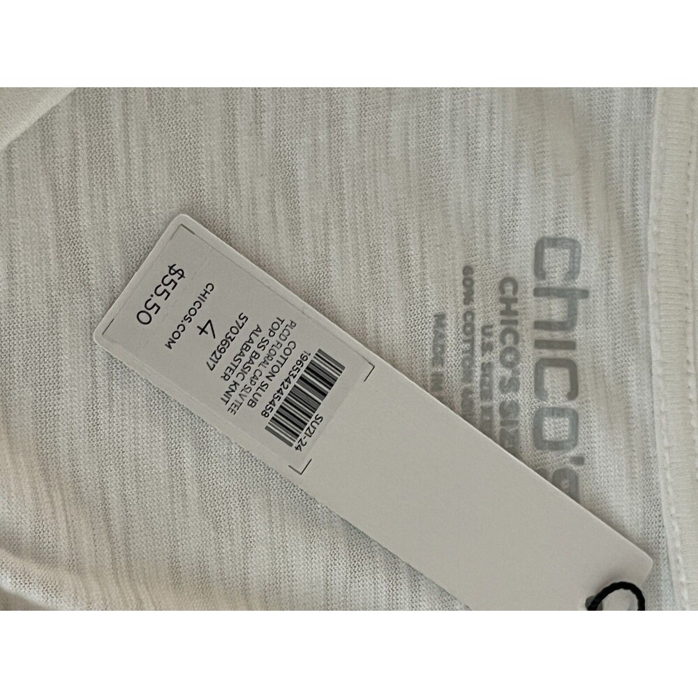 Chicos NWT Sketch Print Tee Blouse Shirt Womens 4 US XXL (12) - Picture 7 of 7